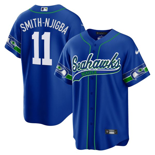Men's Seahawks Throwback & Gold Cool Base Jersey V2 - All Stitched - Image 17