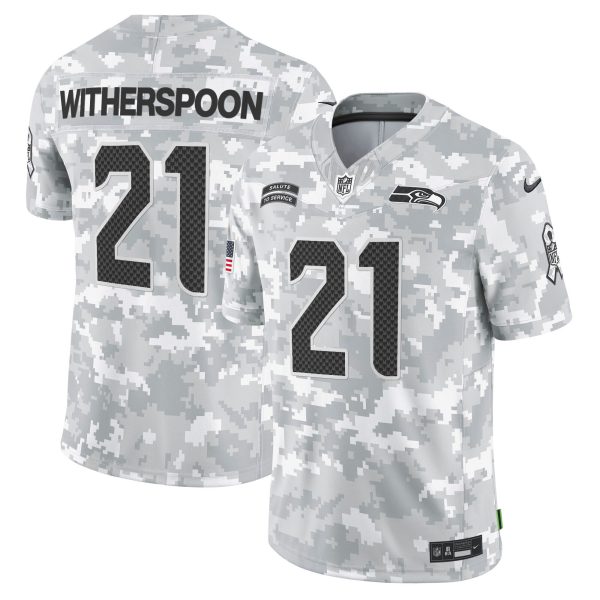 Seahawks 2024 Salute to Service Vapor Limited Jersey - Arctic Camo - All Stitched - Image 3
