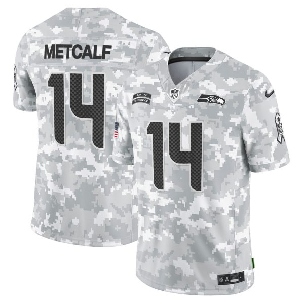 Seahawks 2024 Salute to Service Vapor Limited Jersey - Arctic Camo - All Stitched - Image 5