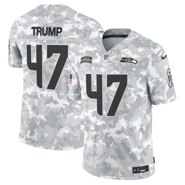 Seahawks 2024 Salute to Service Vapor Limited Jersey - Arctic Camo - All Stitched - Image 8