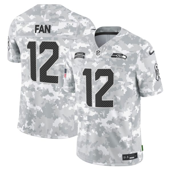 Seahawks 2024 Salute to Service Vapor Limited Jersey - Arctic Camo - All Stitched - Image 9