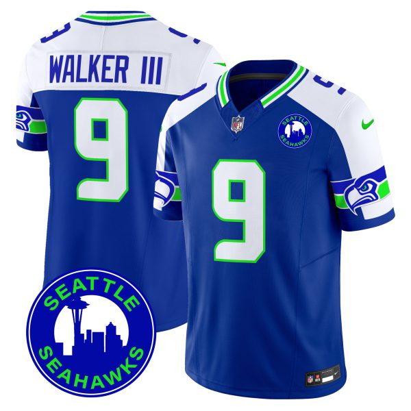 Men's Seahawks 2024 Seattle City Patch Vapor Limited Jersey - All Stitched - Image 13