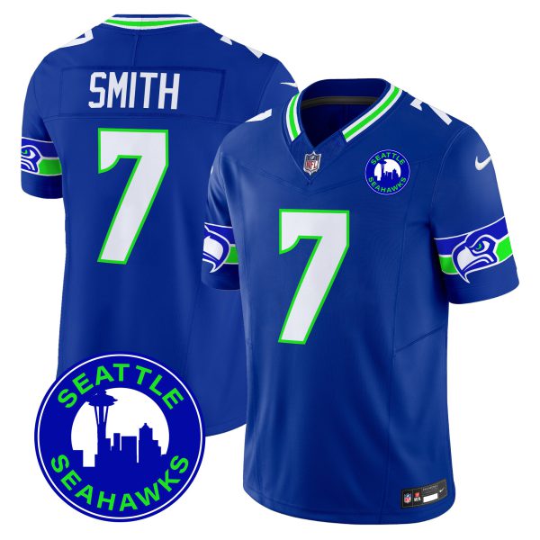 Men's Seahawks 2024 Seattle City Patch Vapor Limited Jersey - All Stitched - Image 17