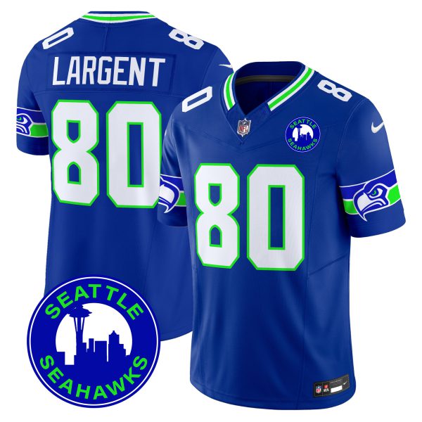 Men's Seahawks 2024 Seattle City Patch Vapor Limited Jersey - All Stitched - Image 19