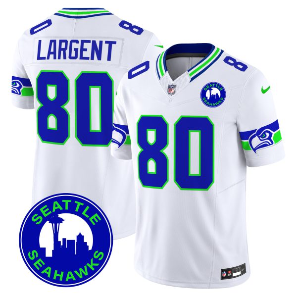 Men's Seahawks 2024 Seattle City Patch Vapor Limited Jersey - All Stitched - Image 26