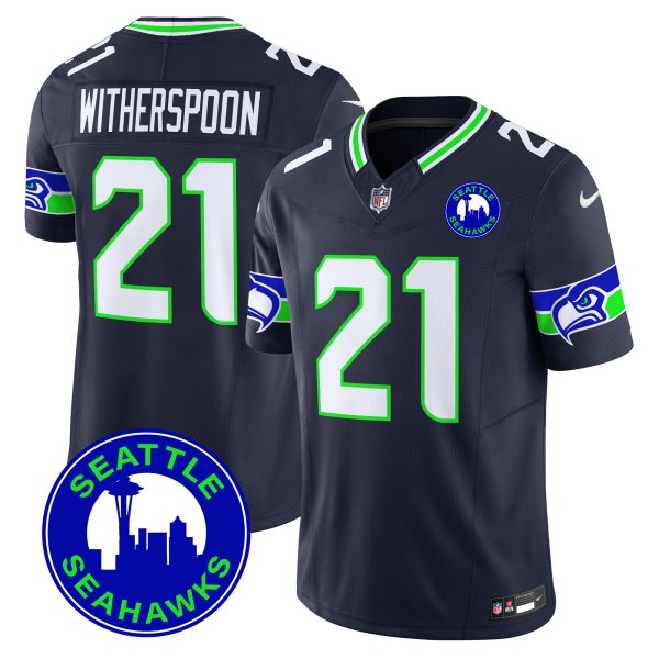 Men's Seahawks 2024 Seattle City Patch Vapor Limited Jersey - All Stitched - Image 30