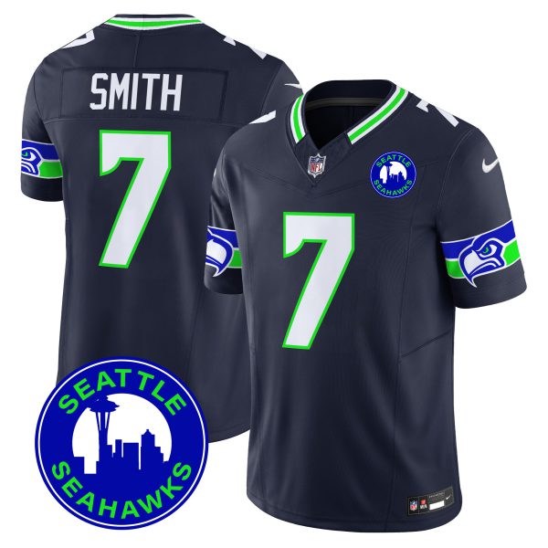 Men's Seahawks 2024 Seattle City Patch Vapor Limited Jersey - All Stitched - Image 31