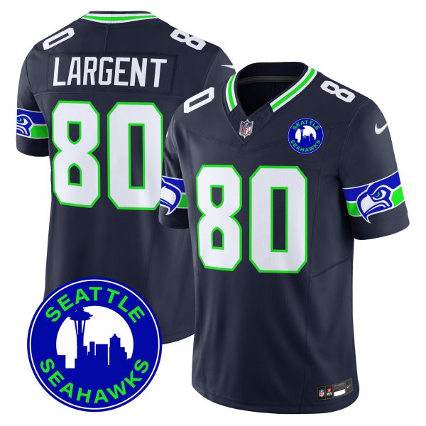 Men's Seahawks 2024 Seattle City Patch Vapor Limited Jersey - All Stitched - Image 33