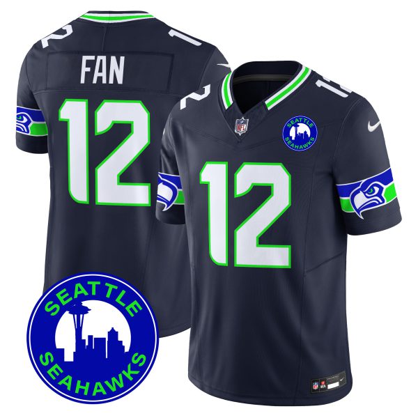 Men's Seahawks 2024 Seattle City Patch Vapor Limited Jersey - All Stitched - Image 35