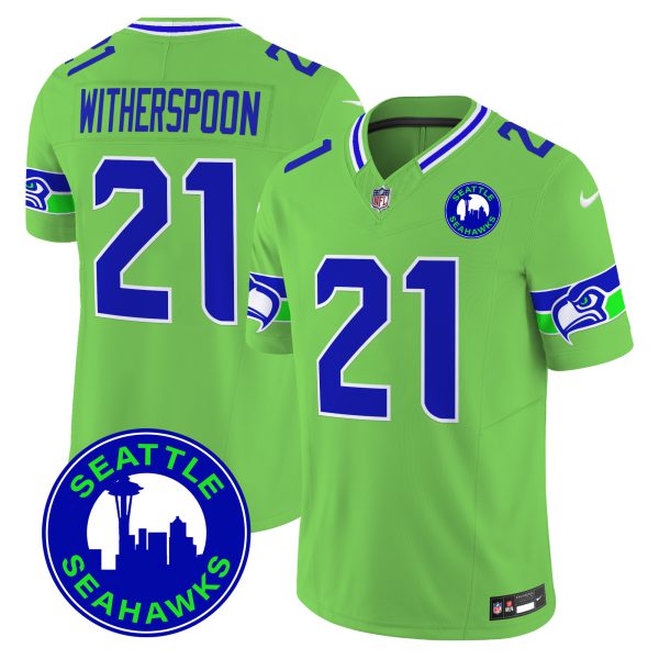 Men's Seahawks 2024 Seattle City Patch Vapor Limited Jersey - All Stitched - Image 37