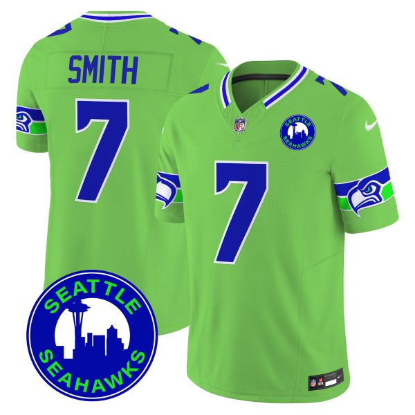 Men's Seahawks 2024 Seattle City Patch Vapor Limited Jersey - All Stitched - Image 38
