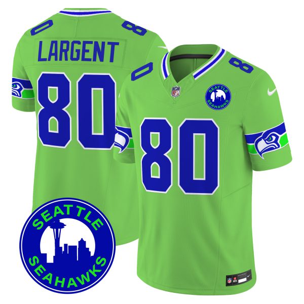 Men's Seahawks 2024 Seattle City Patch Vapor Limited Jersey - All Stitched - Image 40