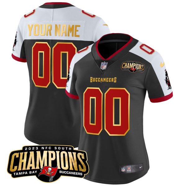 Buccaneers 2023 NFC South Champions Patch Gold Trim Vapor Custom Jersey - All Stitched - Image 7