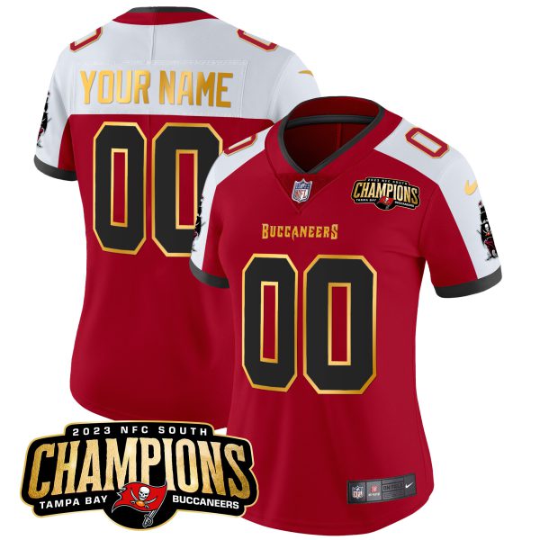 Buccaneers 2023 NFC South Champions Patch Gold Trim Vapor Custom Jersey - All Stitched - Image 8