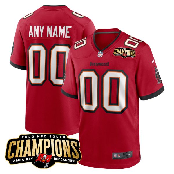 Buccaneers 2023 NFC South Champions Patch Game Custom Jersey - All Stitched - Image 2
