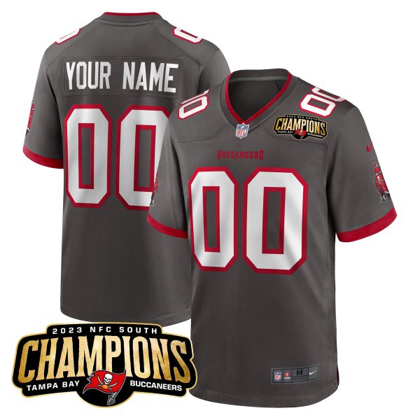Buccaneers 2023 NFC South Champions Patch Game Custom Jersey - All Stitched - Image 4