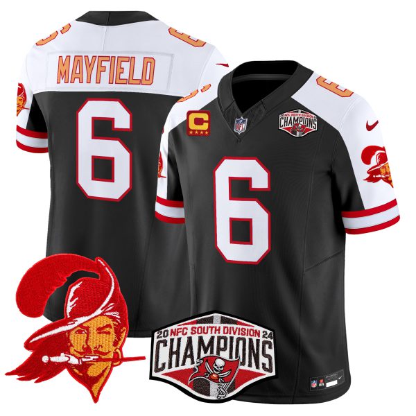 Men's Tampa Bay Buccaneers Creamsicle 2024 NFC South Division Champions Patch Vapor Limited Jersey - All Stitched - Image 8