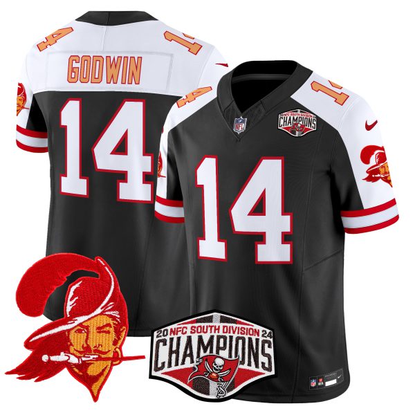 Men's Tampa Bay Buccaneers Creamsicle 2024 NFC South Division Champions Patch Vapor Limited Jersey - All Stitched - Image 12