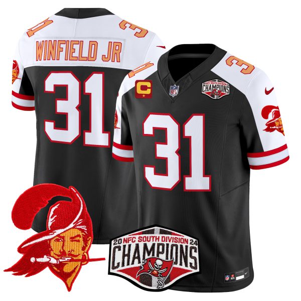 Men's Tampa Bay Buccaneers Creamsicle 2024 NFC South Division Champions Patch Vapor Limited Jersey - All Stitched - Image 14