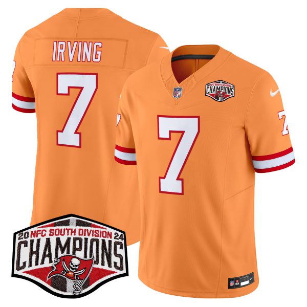Men's Tampa Bay Buccaneers Creamsicle 2024 NFC South Division Champions Patch Vapor Limited Jersey - All Stitched - Image 16