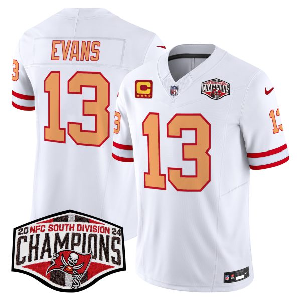 Men's Tampa Bay Buccaneers Creamsicle 2024 NFC South Division Champions Patch Vapor Limited Jersey - All Stitched - Image 25