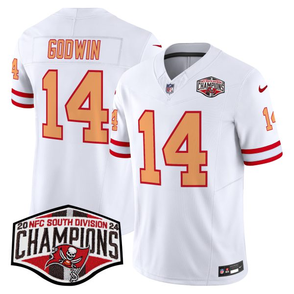 Men's Tampa Bay Buccaneers Creamsicle 2024 NFC South Division Champions Patch Vapor Limited Jersey - All Stitched - Image 26