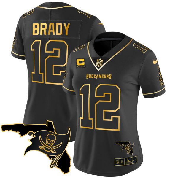 Women's Buccaneers Florida Patch Vapor Gold Jersey - All Stitched - Image 15