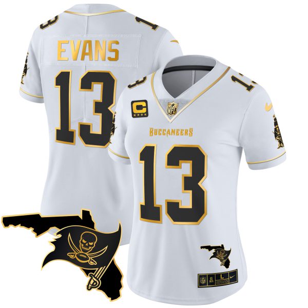 Women's Buccaneers Florida Patch Vapor Gold Jersey - All Stitched - Image 23