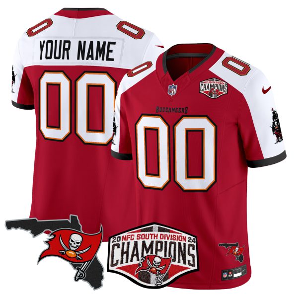 Buccaneers 2024 NFC South Division Champions Patch Vapor Limited Custom Jersey - All Stitched - Image 2