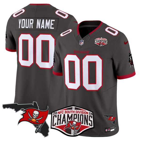 Buccaneers 2024 NFC South Division Champions Patch Vapor Limited Custom Jersey - All Stitched - Image 5