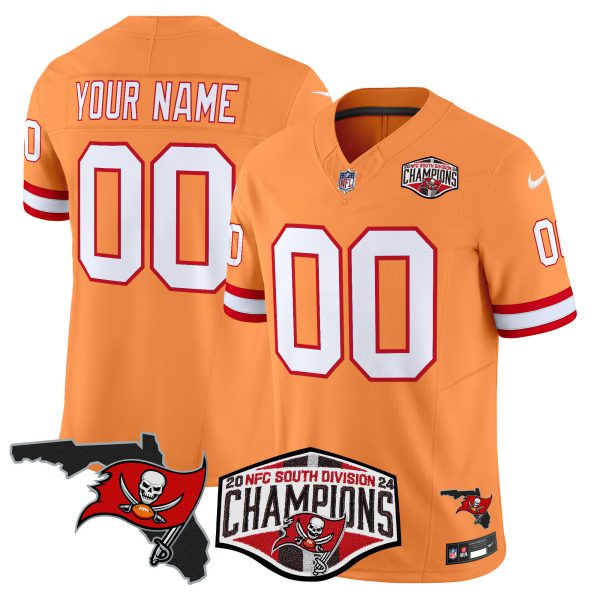 Buccaneers 2024 NFC South Division Champions Patch Vapor Limited Custom Jersey - All Stitched - Image 6