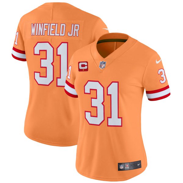 Women's Tampa Bay Buccaneers Throwback Vapor Limited Jersey V2 - All Stitched - Image 20