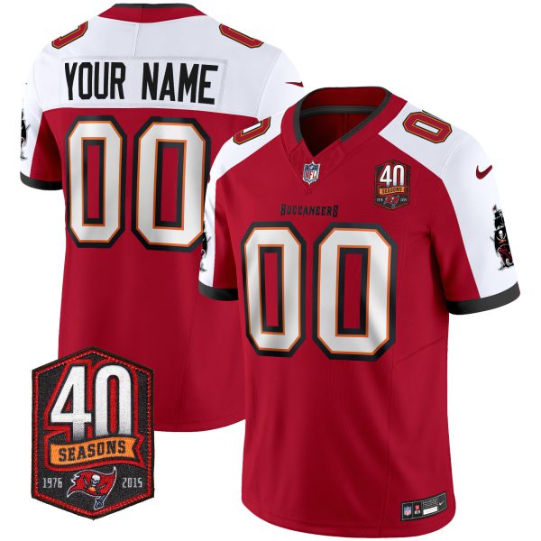 Buccaneers 40th Season Patch Vapor Limited Custom Jersey - All Stitched - Image 2