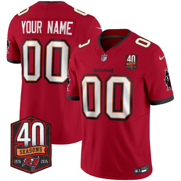 Buccaneers 40th Season Patch Vapor Limited Custom Jersey - All Stitched - Image 3