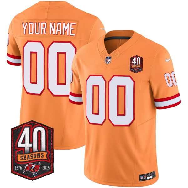 Buccaneers 40th Season Patch Vapor Limited Custom Jersey - All Stitched - Image 6