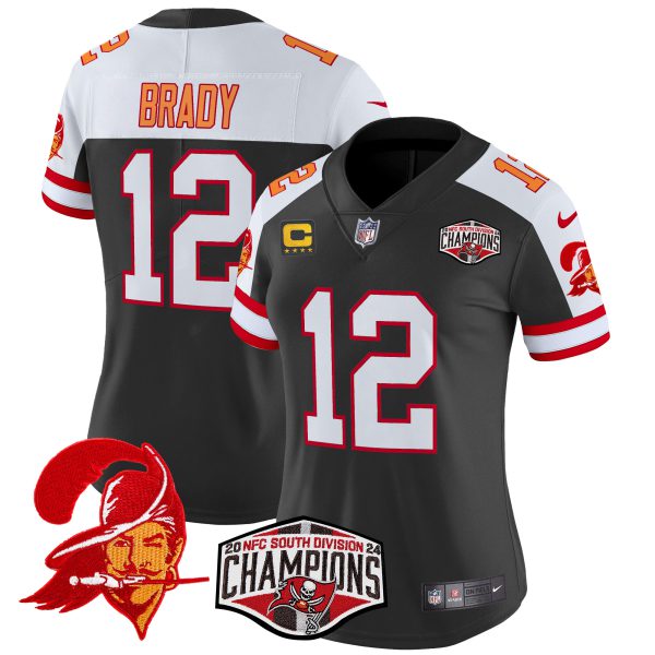 Women's Tampa Bay Buccaneers Creamsicle 2024 NFC South Division Champions Patch Vapor Limited Jersey - All Stitched - Image 10