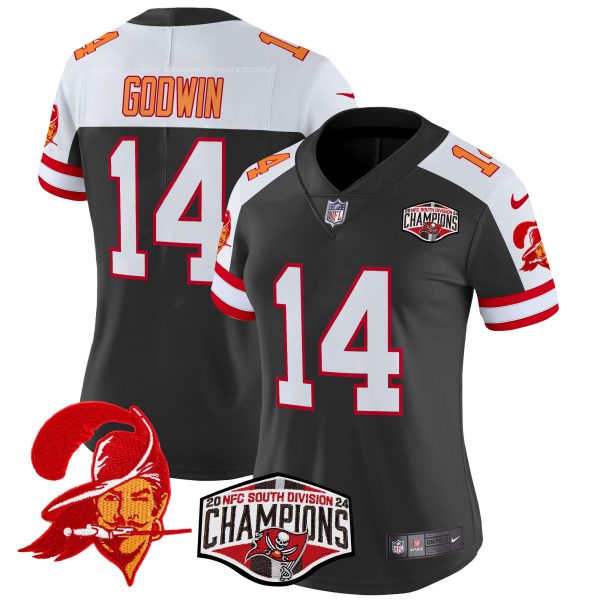 Women's Tampa Bay Buccaneers Creamsicle 2024 NFC South Division Champions Patch Vapor Limited Jersey - All Stitched - Image 12