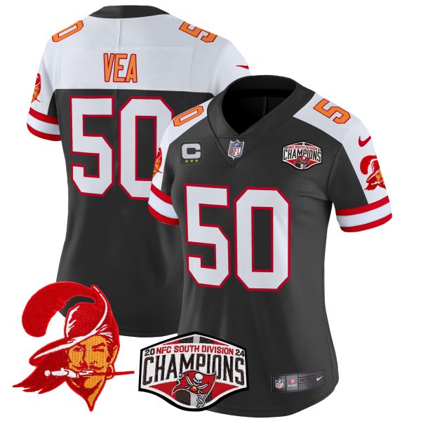 Women's Tampa Bay Buccaneers Creamsicle 2024 NFC South Division Champions Patch Vapor Limited Jersey - All Stitched - Image 13