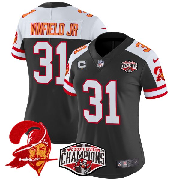 Women's Tampa Bay Buccaneers Creamsicle 2024 NFC South Division Champions Patch Vapor Limited Jersey - All Stitched - Image 14