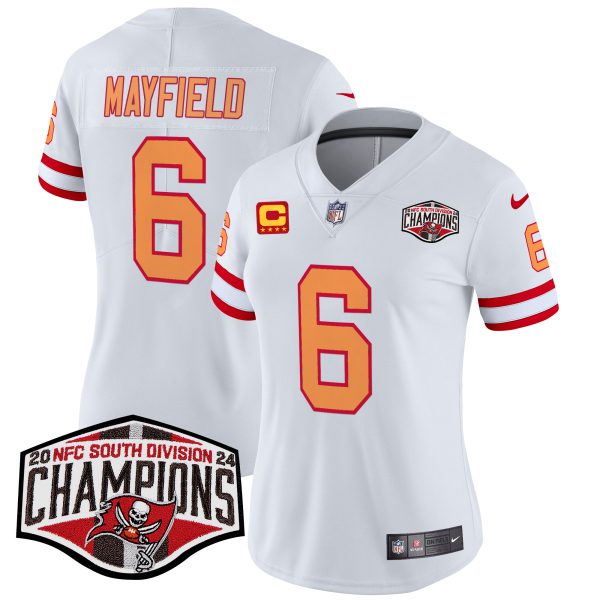 Women's Tampa Bay Buccaneers Creamsicle 2024 NFC South Division Champions Patch Vapor Limited Jersey - All Stitched - Image 22