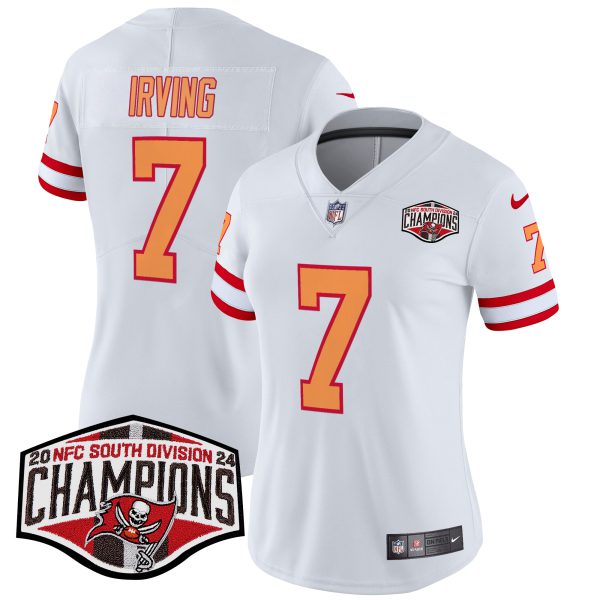 Women's Tampa Bay Buccaneers Creamsicle 2024 NFC South Division Champions Patch Vapor Limited Jersey - All Stitched - Image 23