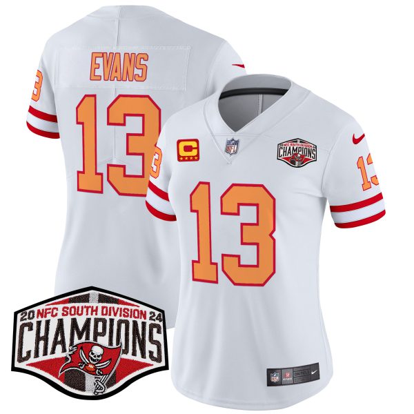 Women's Tampa Bay Buccaneers Creamsicle 2024 NFC South Division Champions Patch Vapor Limited Jersey - All Stitched - Image 25