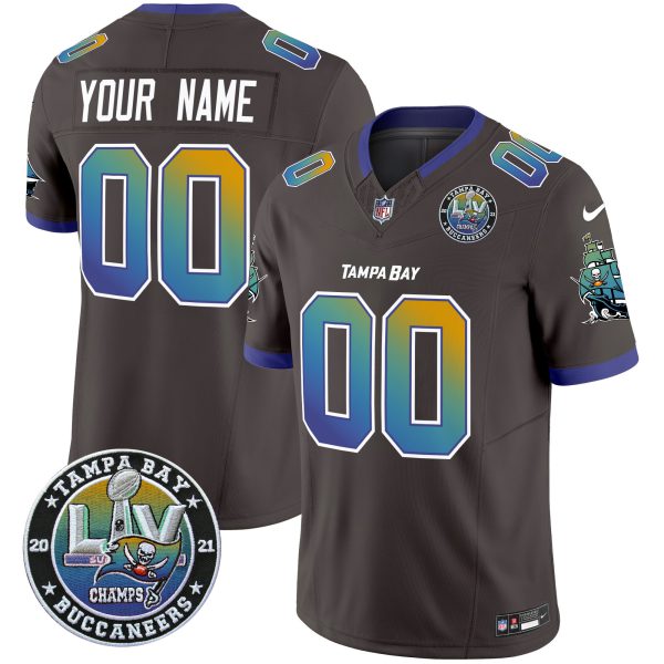 Buccaneers "Tampa City" Super Bowl LIV Patch Vapor Limited Custom Jersey - All Stitched - Image 4