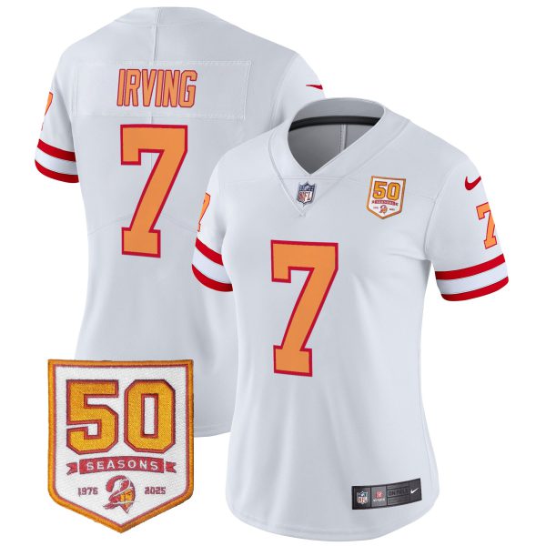 Women's Tampa Bay Buccaneers Throwback 50th Season Patch Vapor Limited Jersey - All Stitched - Image 28