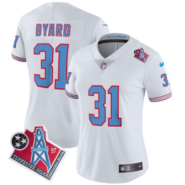 Women's Titans 1997 Throwback Limited Vapor Jersey - All Stitched - Image 6