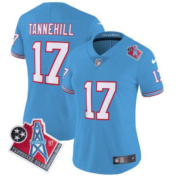 Women's Titans 1997 Throwback Limited Vapor Jersey - All Stitched - Image 9