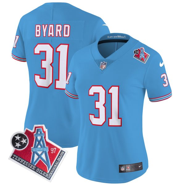 Women's Titans 1997 Throwback Limited Vapor Jersey - All Stitched - Image 13