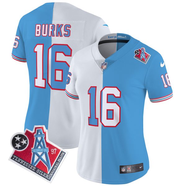 Women's Titans 1997 Throwback Limited Vapor Jersey - All Stitched - Image 17
