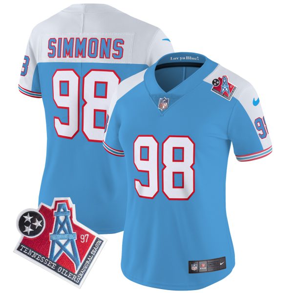 Women's Titans 1997 Throwback Limited Vapor Jersey - All Stitched - Image 25