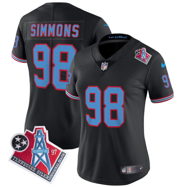 Women's Titans 1997 Throwback Limited Vapor Jersey - All Stitched - Image 32
